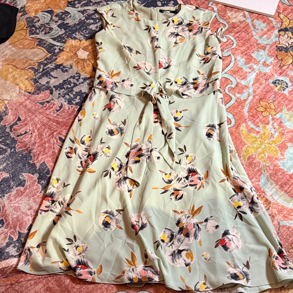 Polo by Ralph Lauren Mint Floral Midi Dress